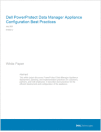Dell PowerProtect Data Manager Appliance Configuration Best Practices