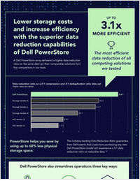 Lower storage costs and increase efficiency with the superior data reduction capabilities of Dell PowerStore