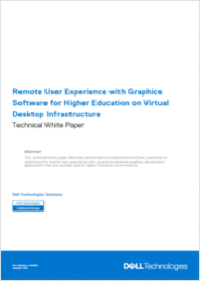 Remote User Experience with Graphics Software for Higher Education on Virtual Desktop Infrastructure