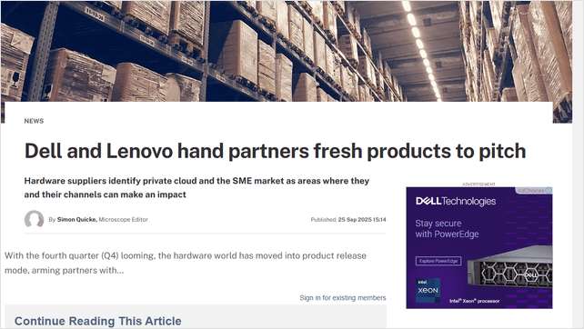 Dell And Lenovo Hand Partners Fresh Products To Pitch