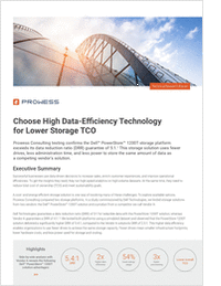 Choose High Data-Efficiency Technology for Lower Storage TCO