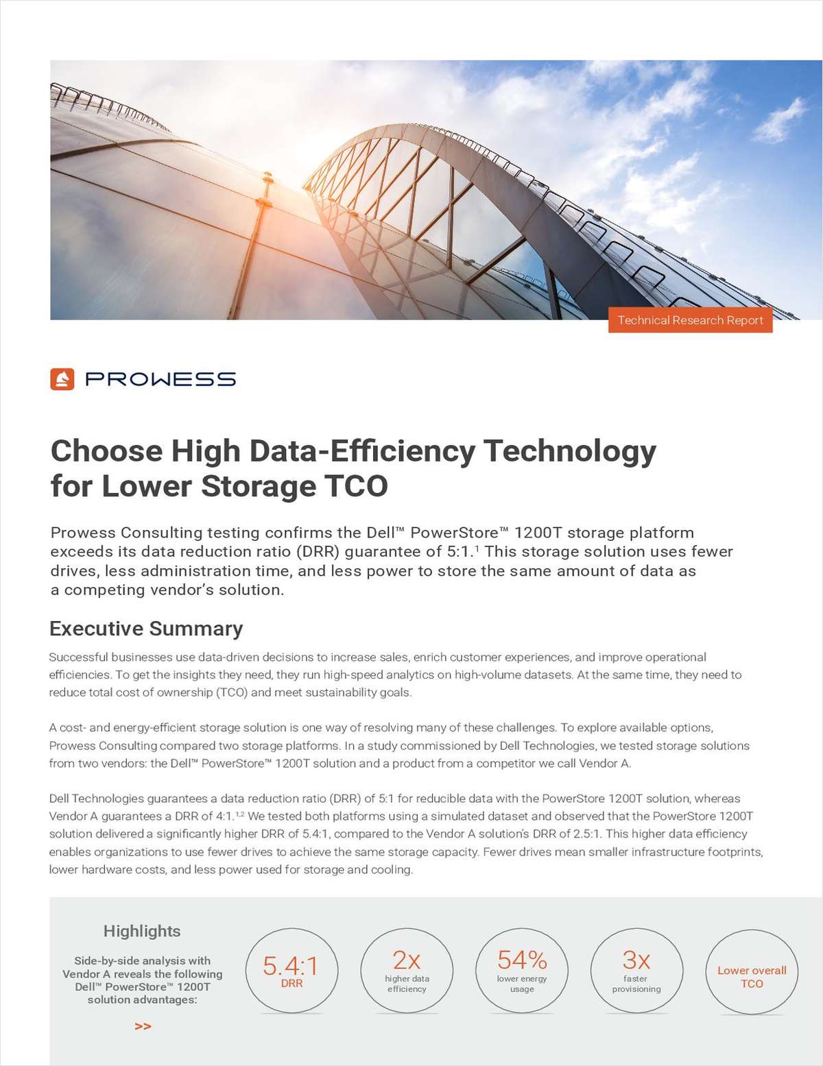 Choose High Data-Efficiency Technology for Lower Storage TCO