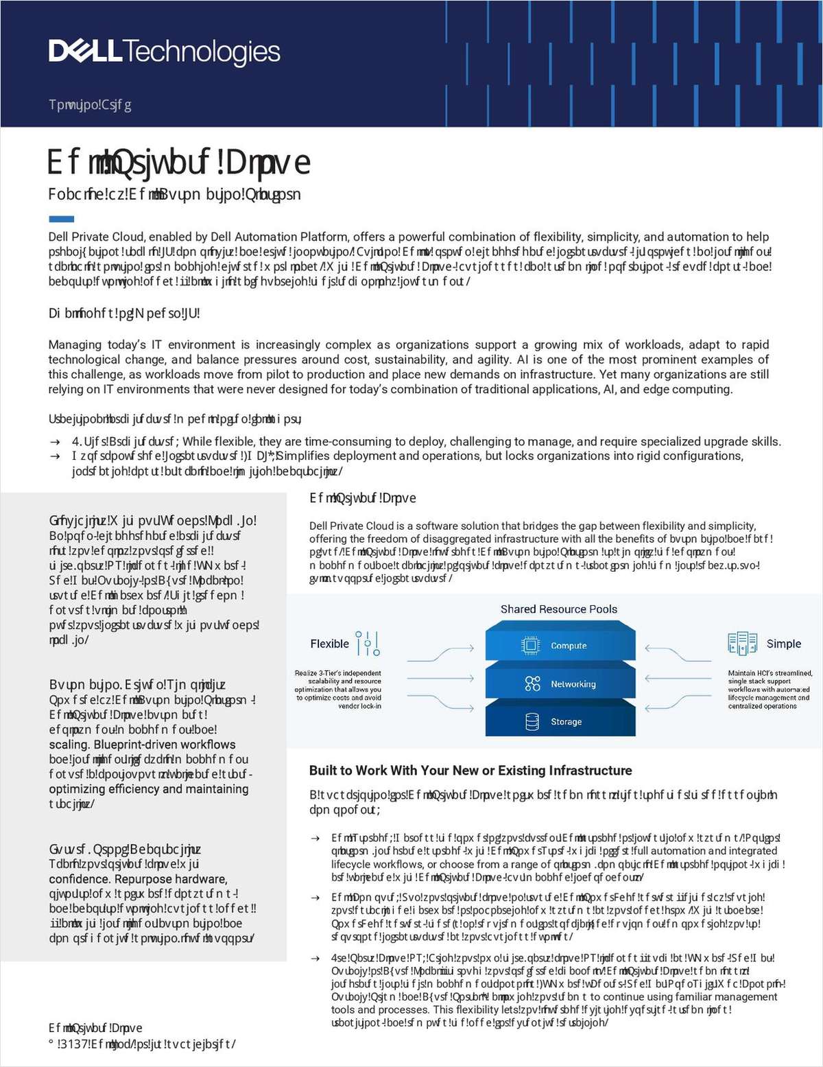 Dell Private Cloud Solution Brief, Free Dell Technologies Product Overview