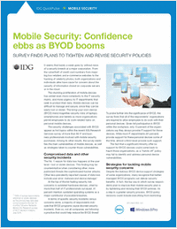 Mobile Security: Confidence Ebbs as BYOD Booms