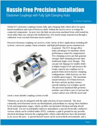 Hassle free precision installation - elastomer insert couplings