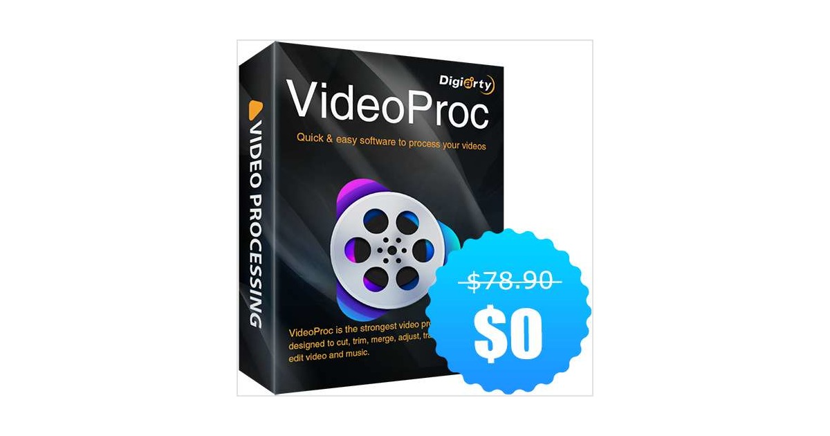 VideoProc - Complete Video Converter for Win/Mac ($78.90 Value) FREE for a Limited Time, Free Digiarty WinXDVD Tool