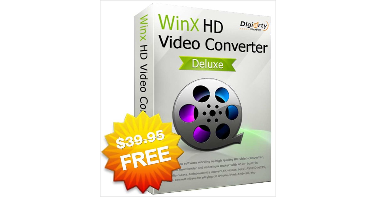 WinX HD Video Converter Deluxe V5.17.0 FREE for a Limited Time, Free Digiarty WinXDVD Software