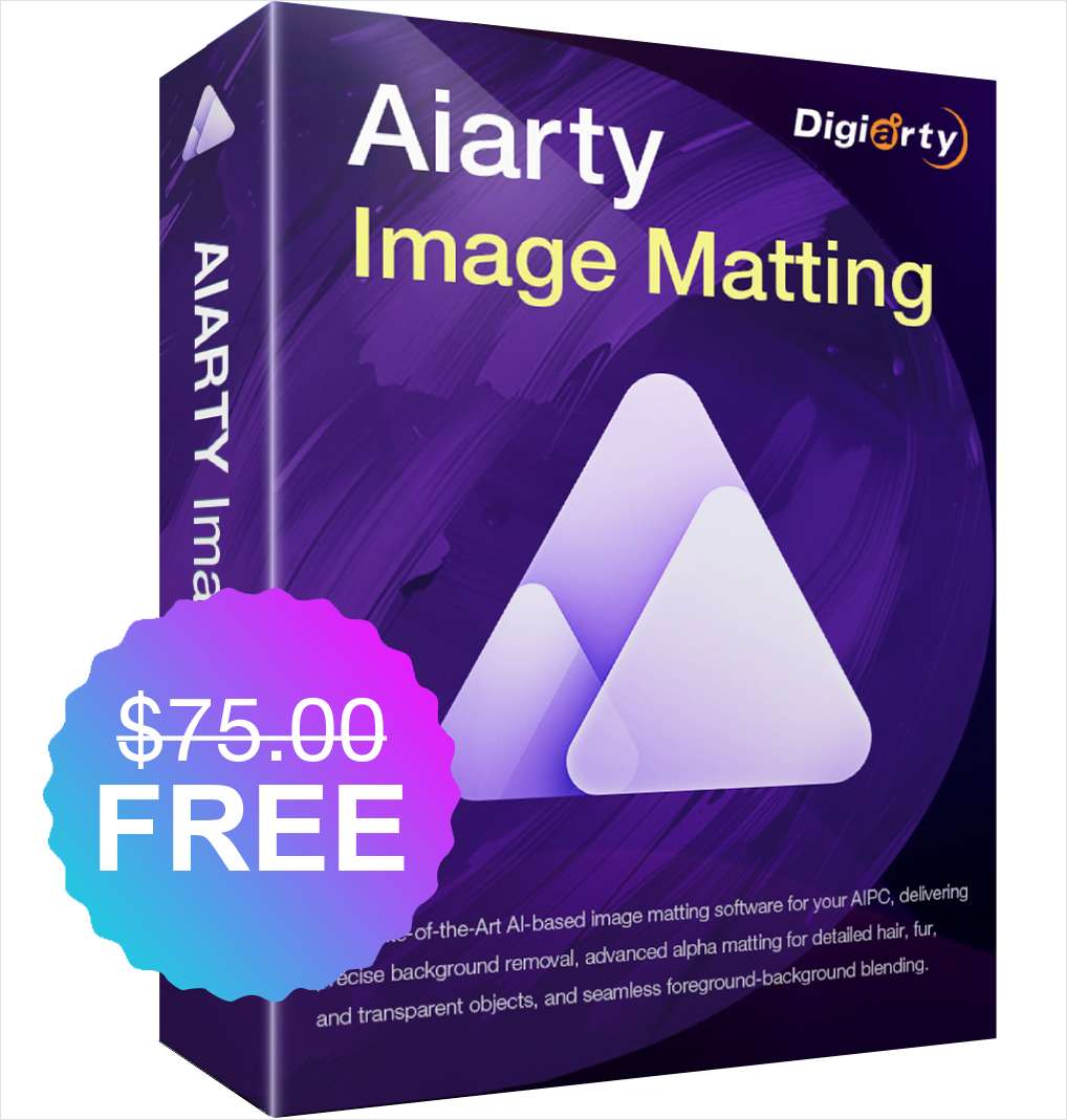 Aiarty Image Matting for PC & Mac ($75.00 Value) FREE for a Limited Time,  Free Digiarty WinXDVD Software