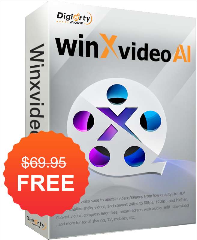 Winxvideo AI V3.2 Lifetime License for PC -- FREE for a Limited Time! (Worth $69.95)