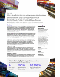Case Study: Macnica Establishes a Hardware Verification Environment and Service Platform at Digital Realty's AI-Enabled Data Center