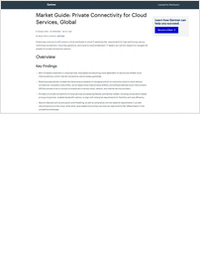 Market Guide: Private Connectivity for Cloud Services, Global