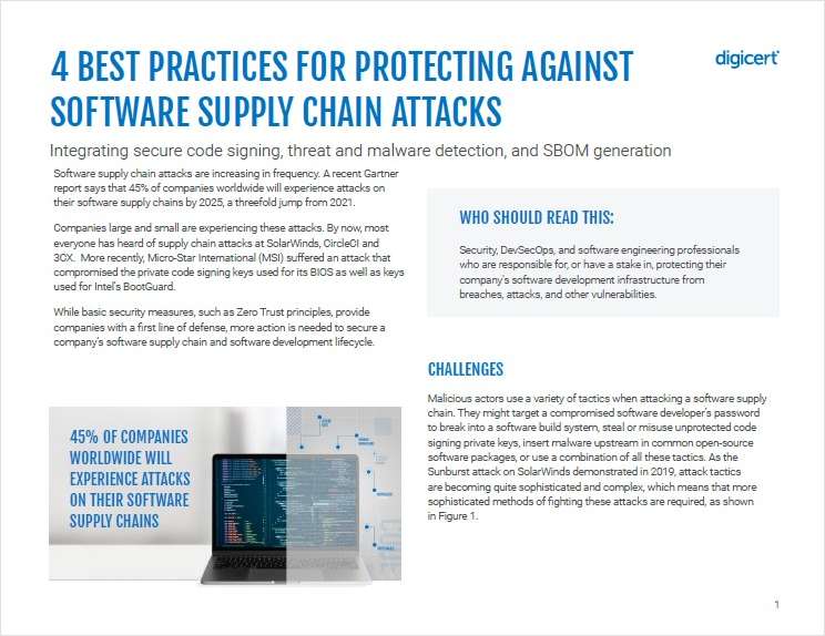4 Best Practices for Protecting Against Software Supply Chain Attacks