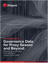 Governance Data for Proxy Season & Beyond