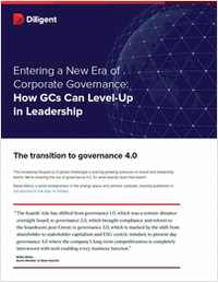 Entering a New Era of Corporate Governance: How GCs Can Level-Up in Leadership