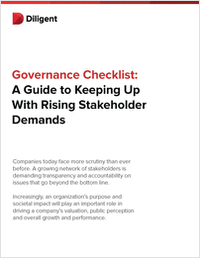 Governance Checklist: A Guide to Keeping Up With Rising Stakeholder Demands