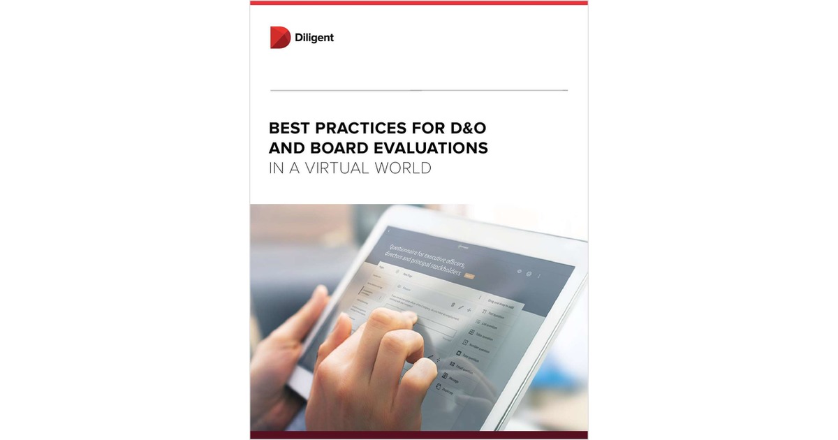 Best Practices for D&O and Board Evaluations, Free Diligent Best Practices