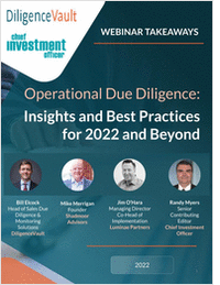Operational Due Diligence: Insights, Tips And Best Practices