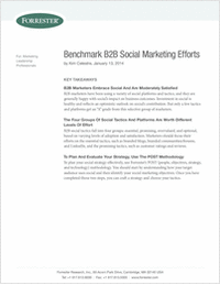 Forrester Report: Benchmark B2B Social Marketing Efforts