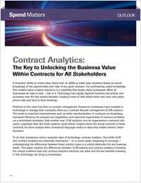 Contract Analytics - The Key to Unlocking Business Value within Contracts for All Stakeholders