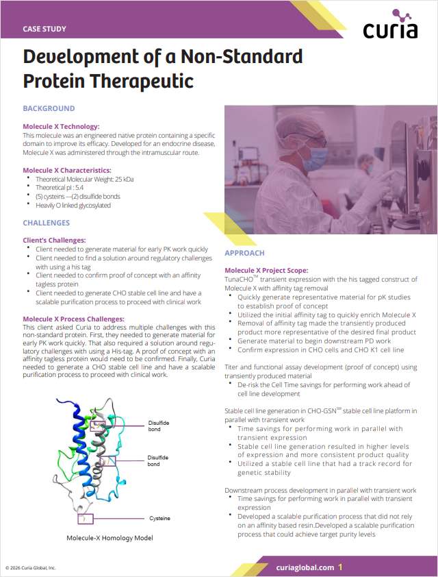 Development Of A Non-Standard Protein Therapeutic