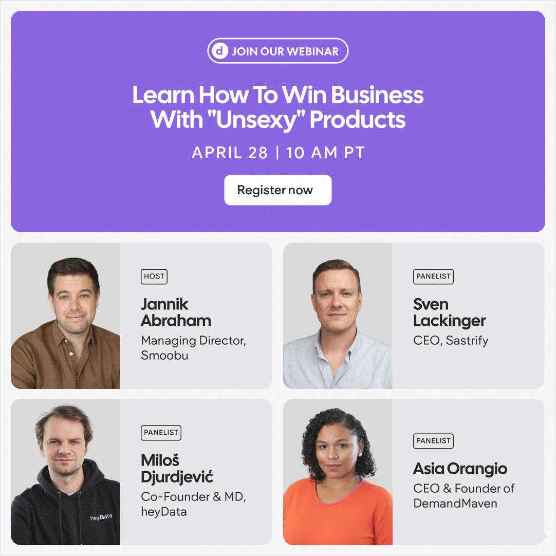 New webinar: B2SMB SaaS Lab, Unsexy Products