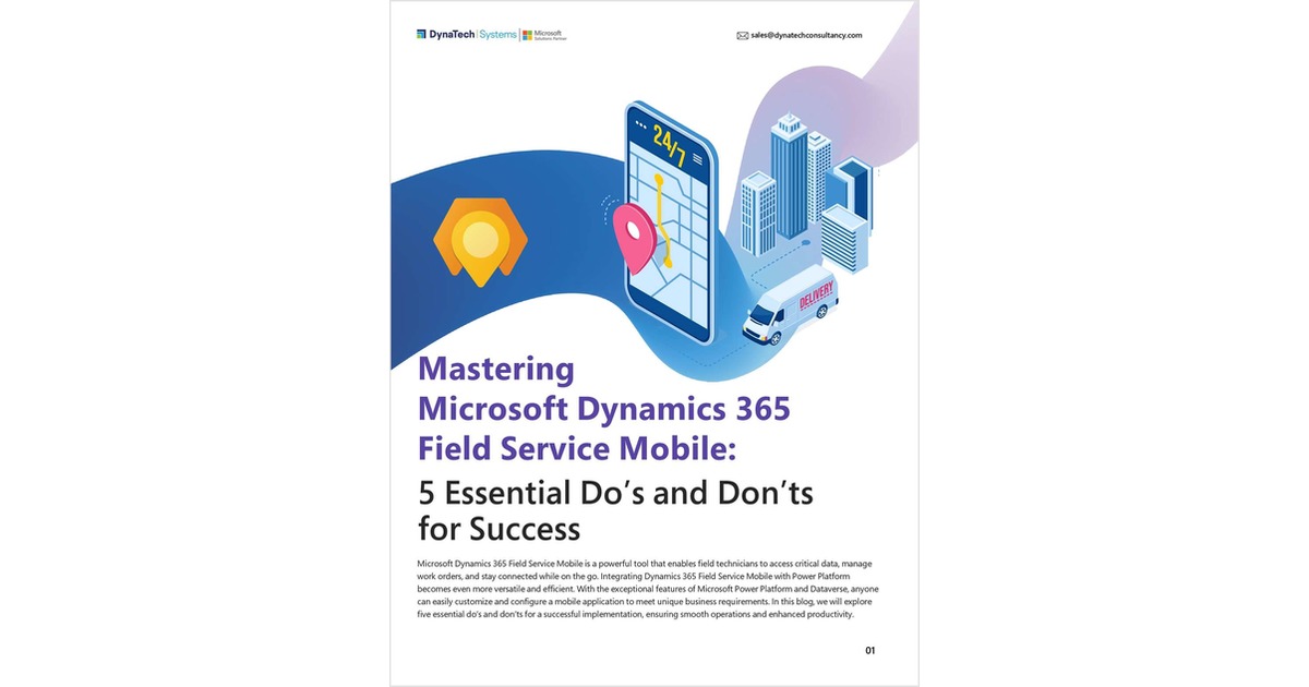 Mastering Microsoft D365 Field Service Mobile Free Information Brief