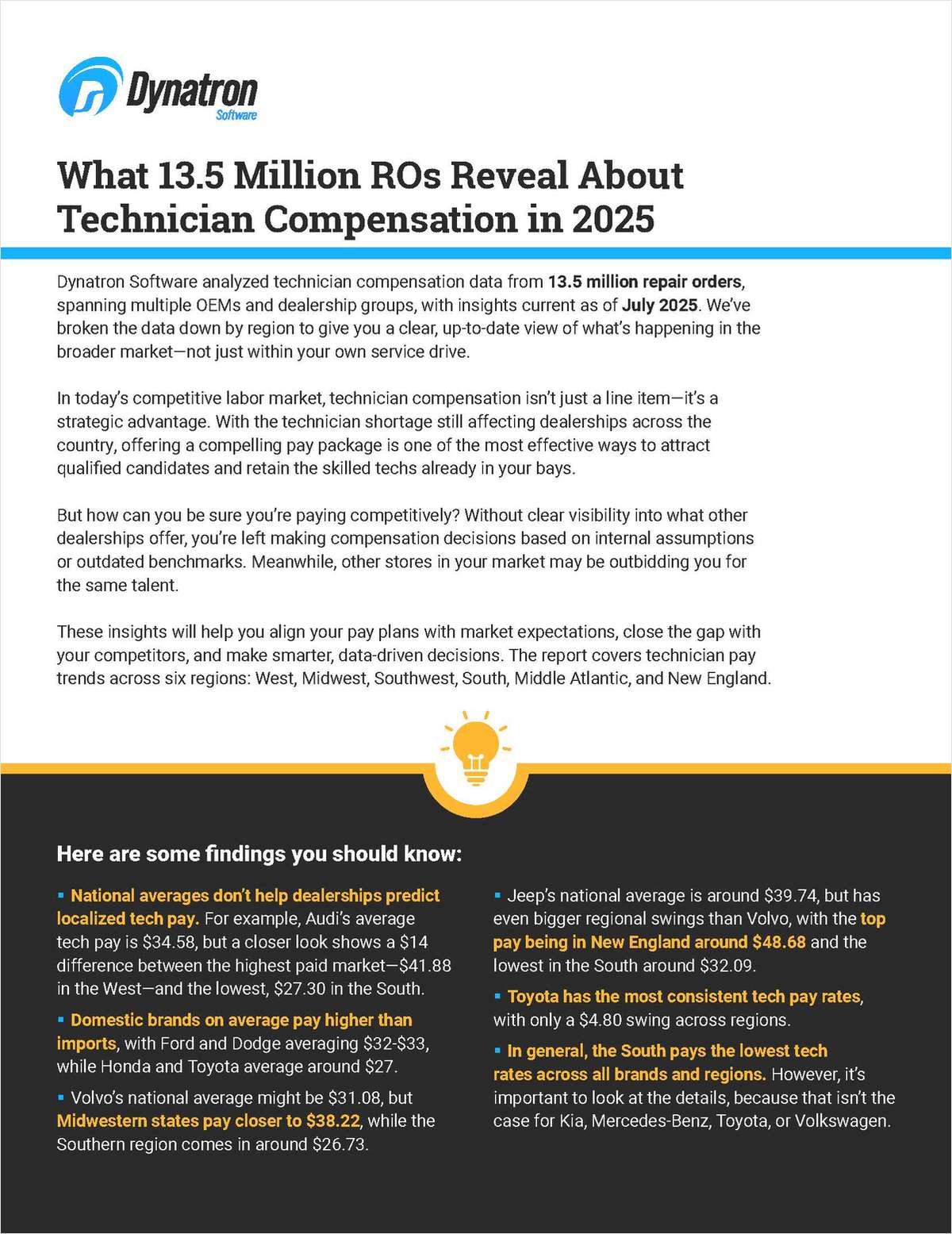 FREE REPORT: What do 13.5 million ROs reveal about service technician pay?