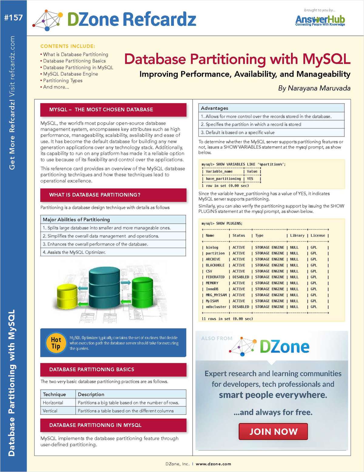 Database Partitioning with MySQL: Improving Performance, Availability, and Manageability