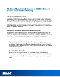 The Role of Sustainable Detergents in COSMOS & Ecocert Certified Cosmetics Manufacturing