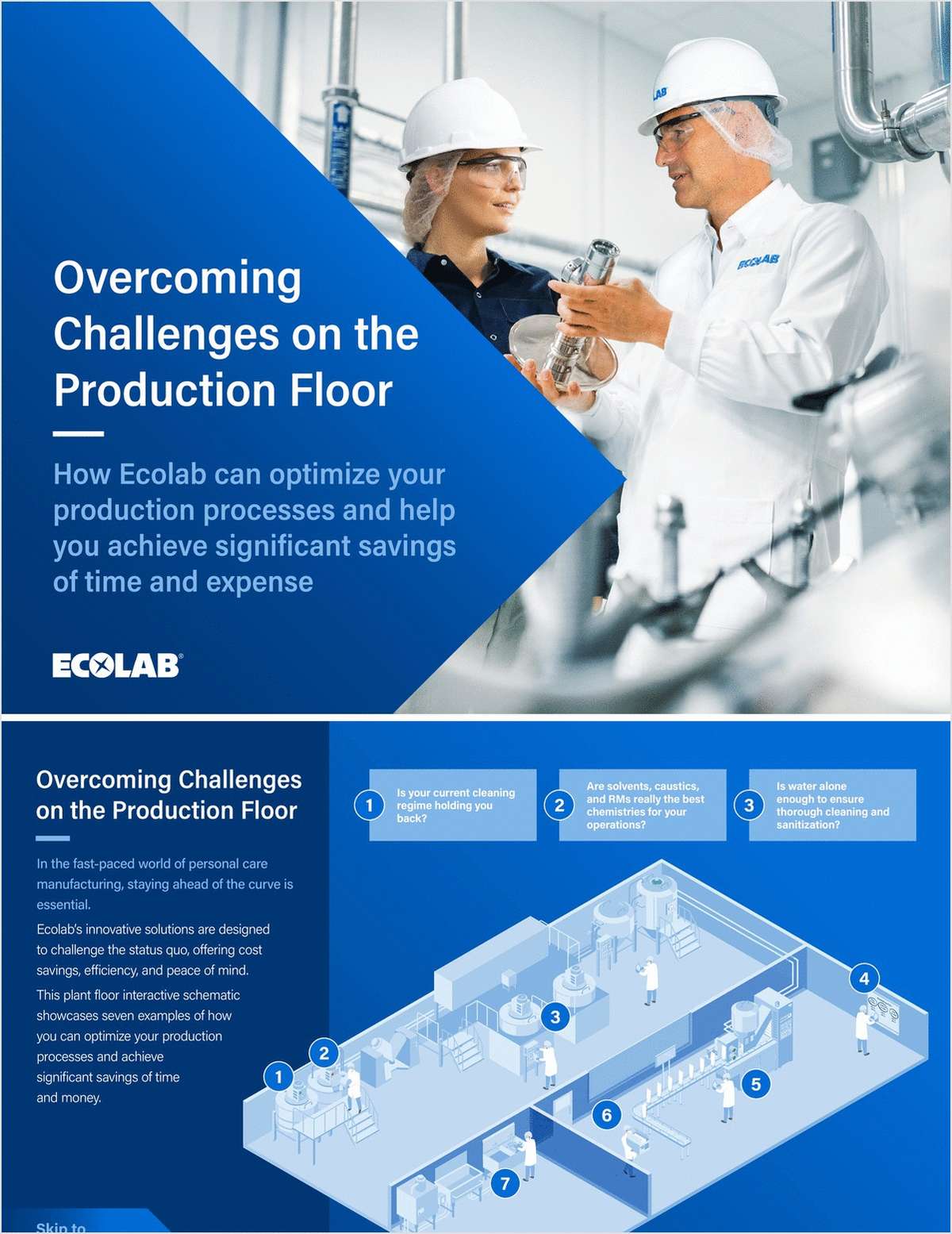 Overcoming Production Floor Challenges in the Personal Care & Cosmetics Industry: Ecolab's Guide to Efficiency, Safety, and Compliance