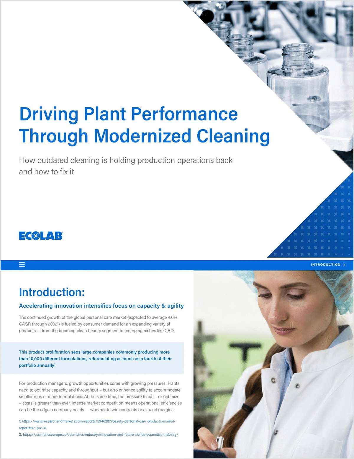 Driving Plant Performance in the Personal Care & Cosmetics Industry Through Modernized Cleaning