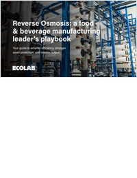 Reverse Osmosis: a food & beverage manufacturing leader's playbook