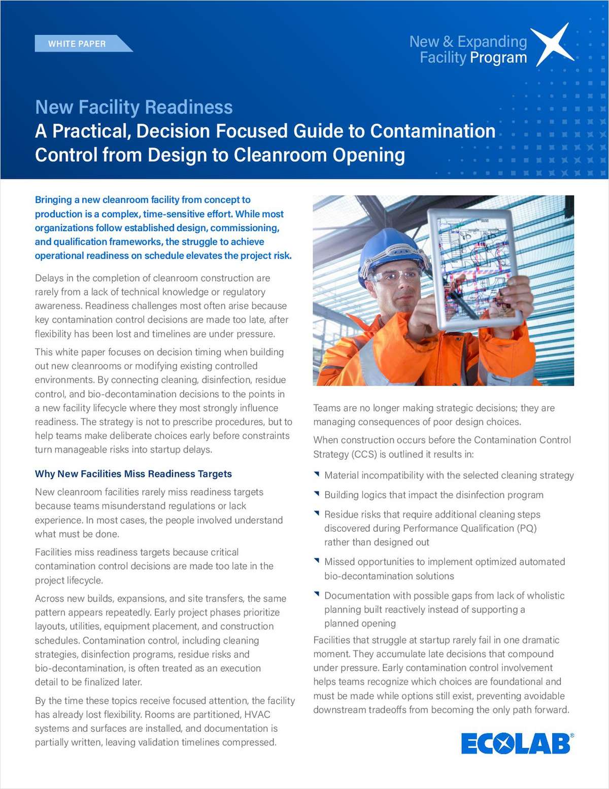 New Facility Readiness