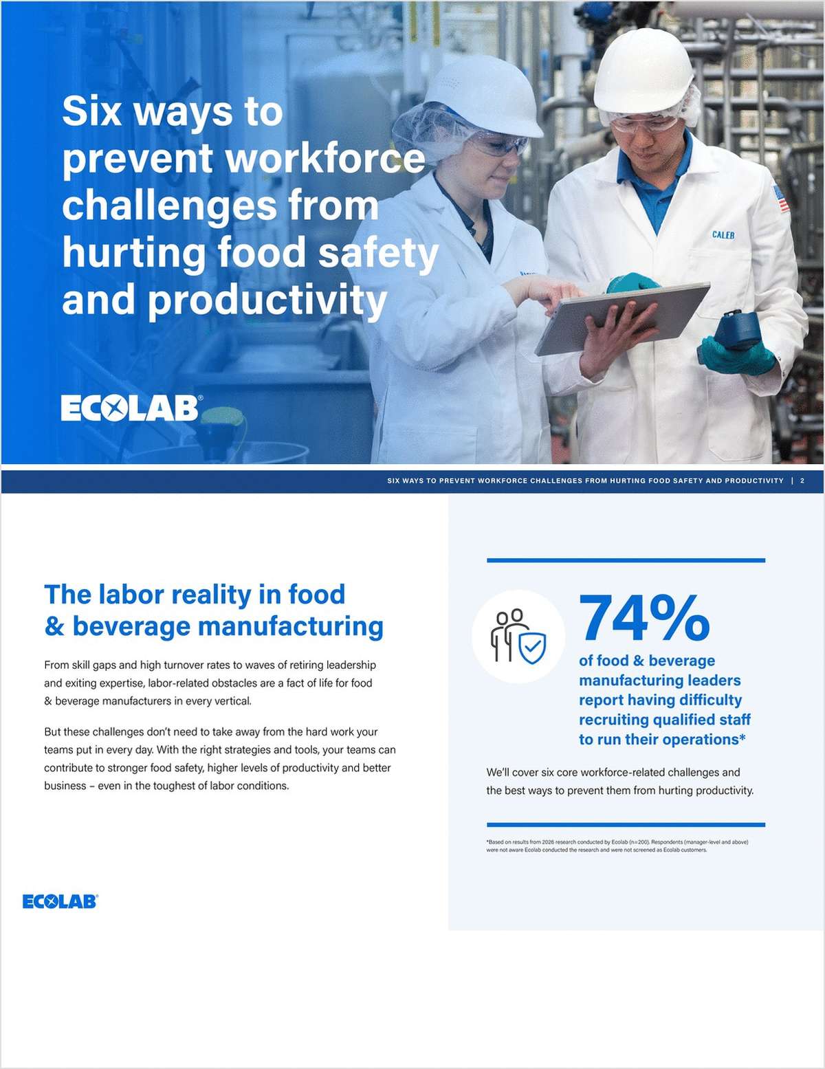 Ebook: Drive food safety and productivity -- despite workforce challenges