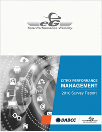 2016 Citrix Performance Management Survey Results