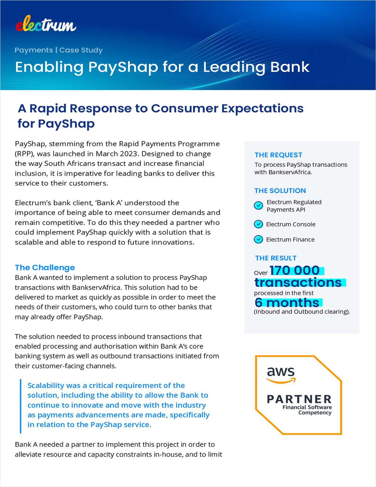 Enabling PayShap for a Leading Bank