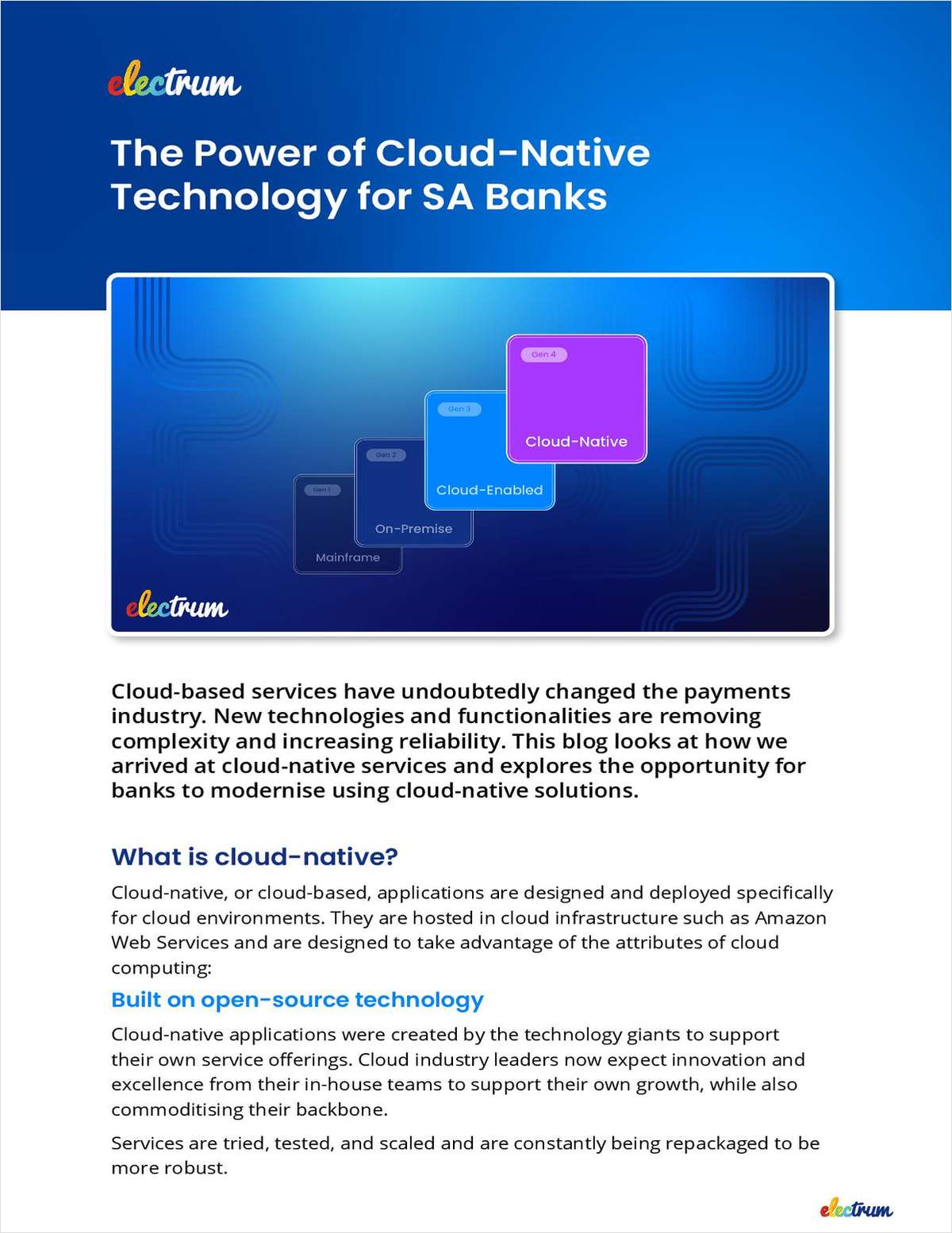 The Power of Cloud-Native Software for South African Banks