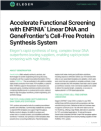 Accelerate Functional Screening with ENFINIA™ Linear DNA and GeneFrontier's Cell-Free Protein Synthesis System