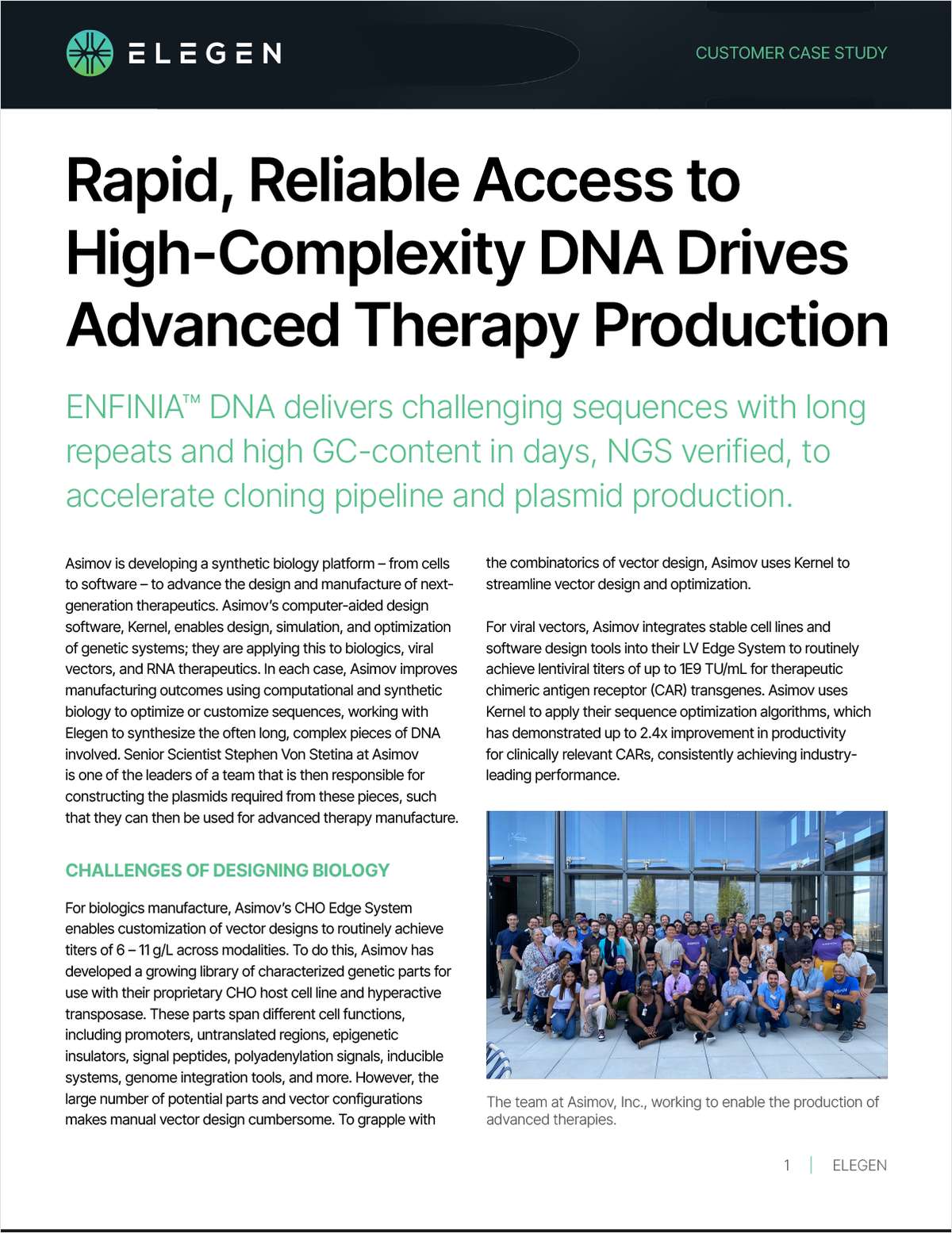 Advancing the Design and Manufacture of Next-Generation Therapeutics
