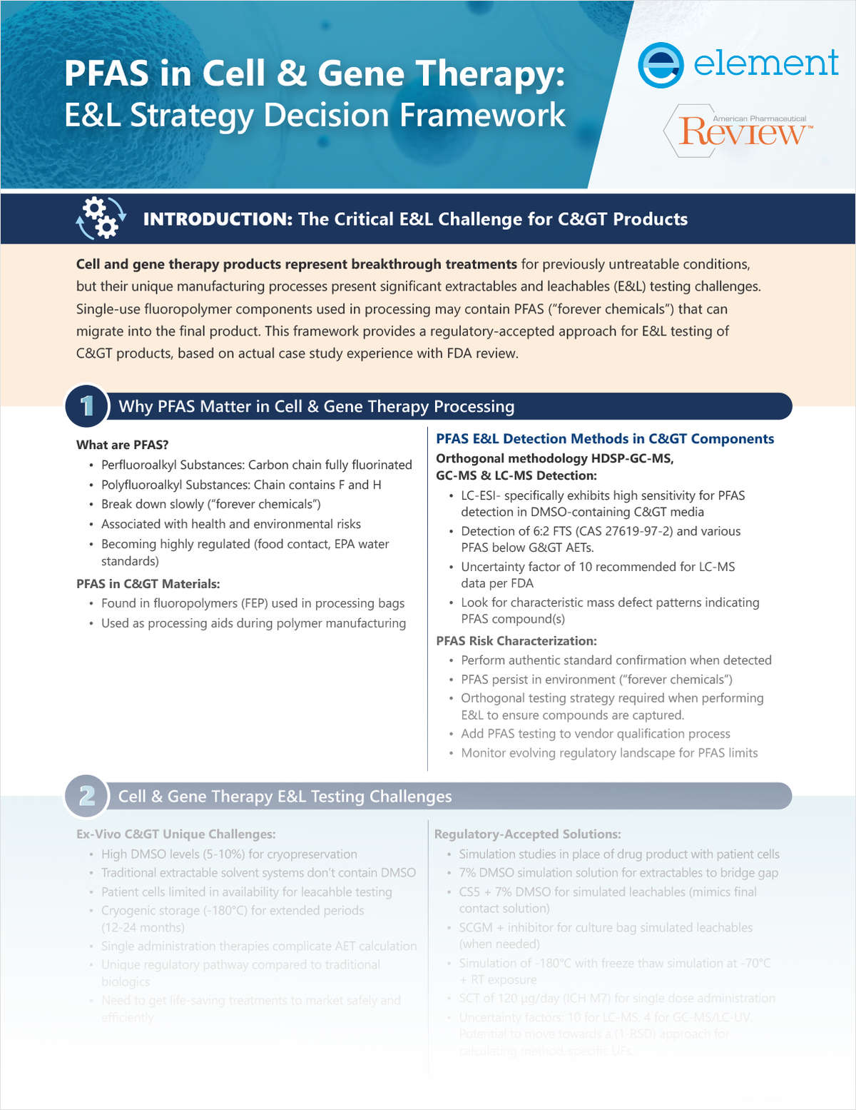 PFAS in Cell & Gene Therapy: E&L Strategy Decision Framework
