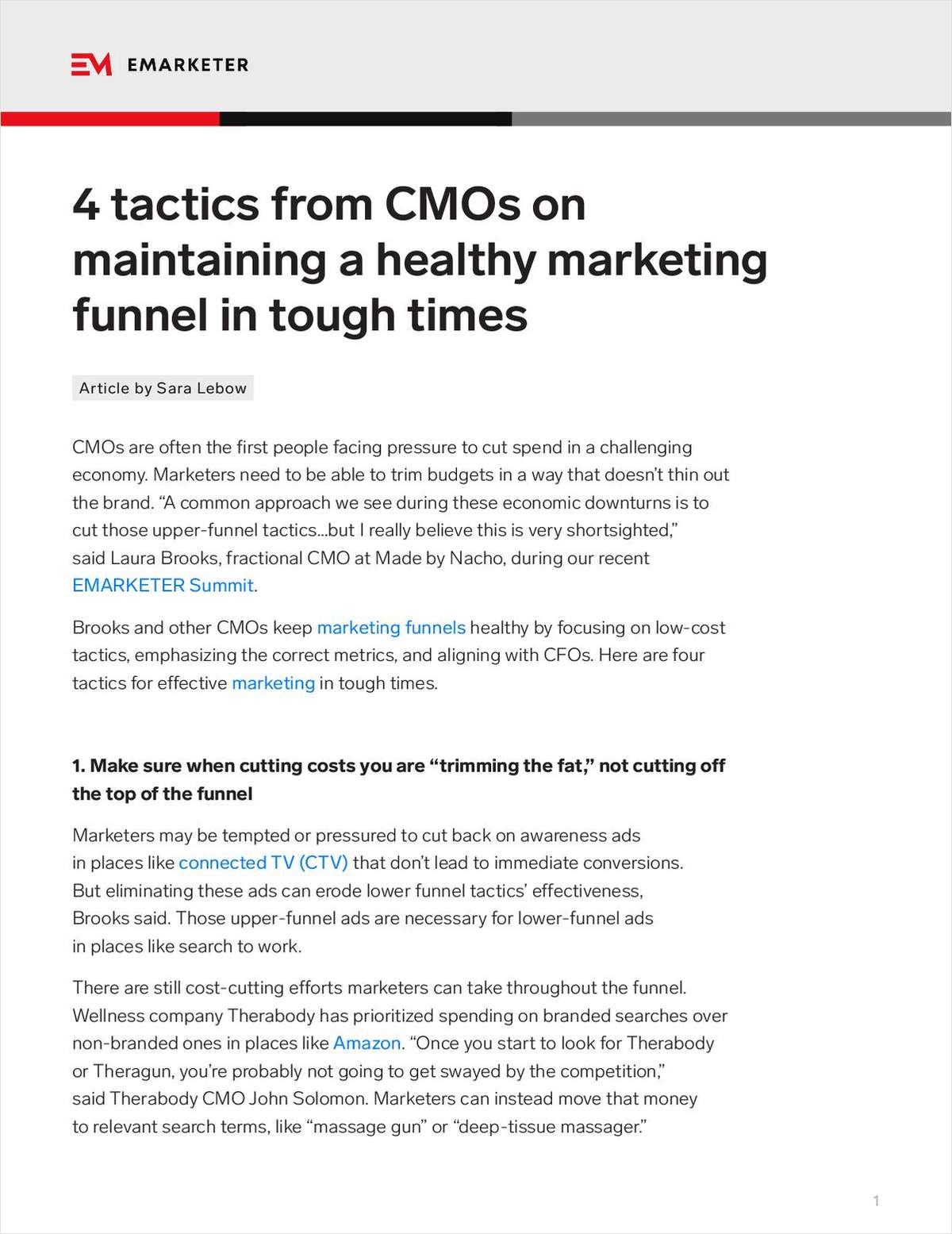 Marketing Strategies for Tough Times