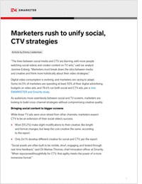 Marketers rush to unify social, CTV strategies