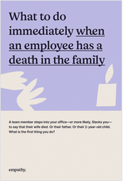 What to Do Immediately When an Employee Has a Death in the Family