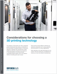 Considerations for Choosing a 3D Printing Technology