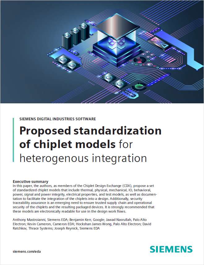 Proposed Standardization of Chiplet Models for Heterogenous Integration