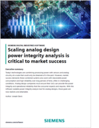 Scaling Analog Design Power Integrity Analysis is Critical to Market Success