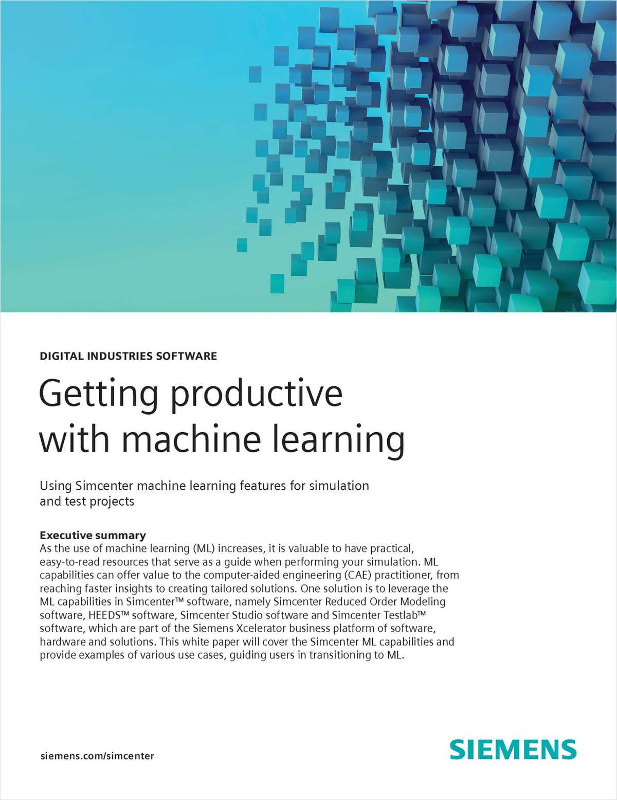 Getting Productive With Machine Learning, Free Siemens White Paper
