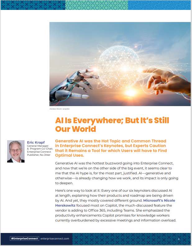 Enterprise Connect: Welcome to the Age of AI in Collaboration
