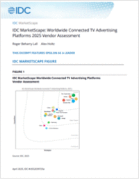 IDC MarketScape evaluated Connected TV advertising solutions industry-wide. Surprise twist: Epsilon is a Leader.