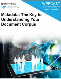 Metadata: The Key to Understanding Your Document Corpus